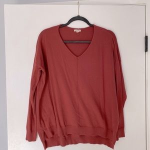 Tea n Rose split-hem sweater with exposed seams